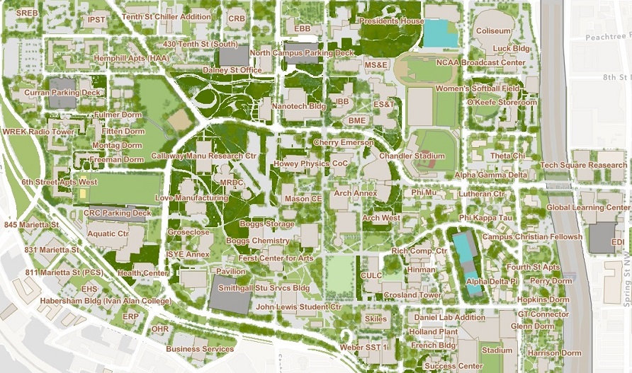 map of Georgia Tech campus