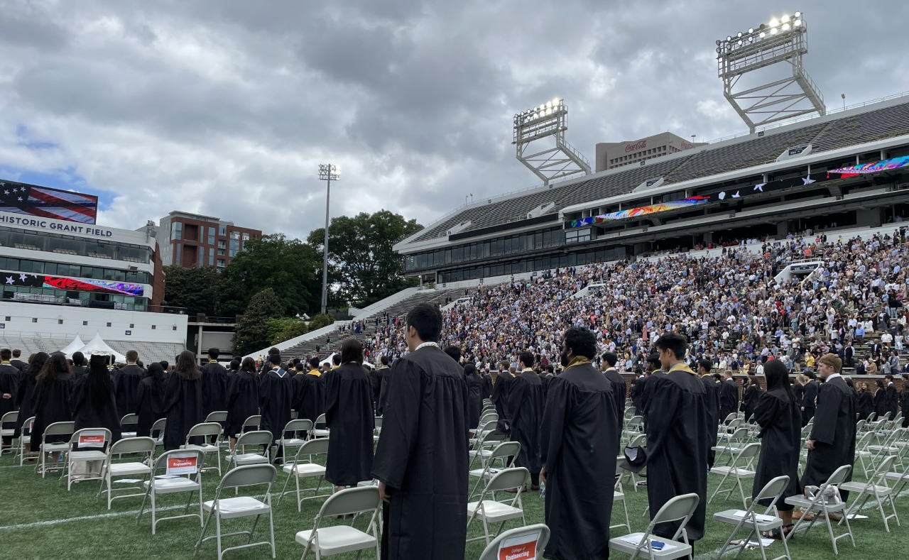 image of a graduation event held at Bobby Dodd Stadium at Georgia Tech