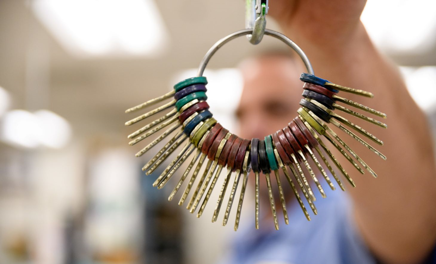 image of a key-chain ring containing a lot of keys on it