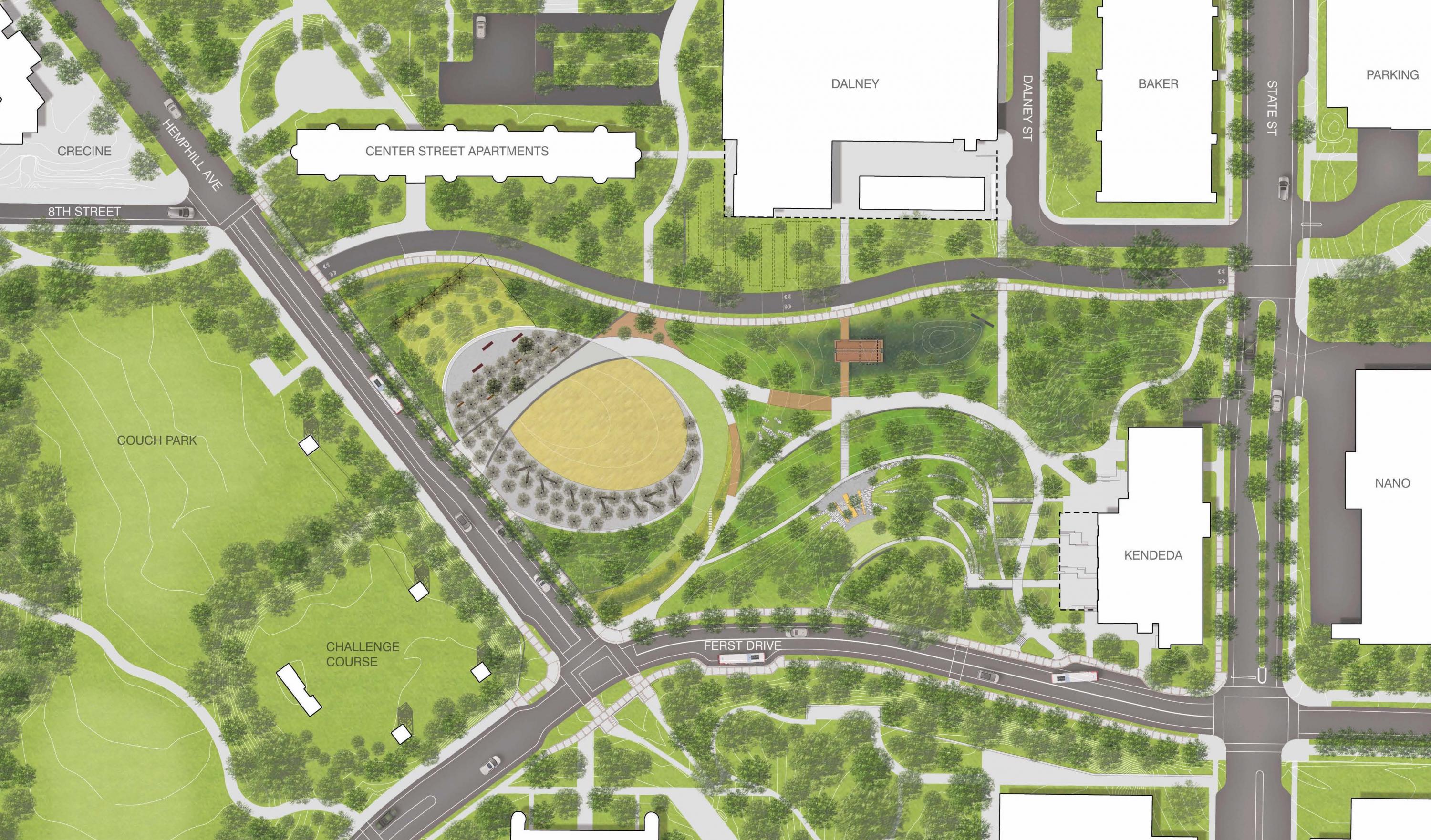 Map of the proposed Eco-Commons plan.