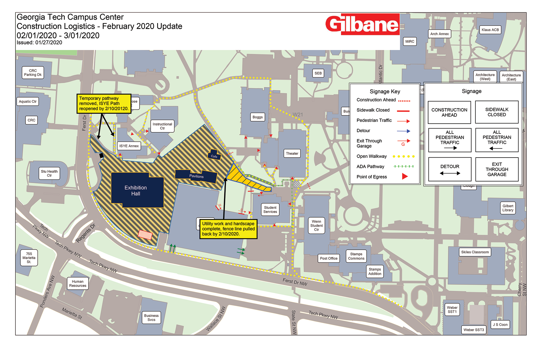 Construction Impacts for February 2020