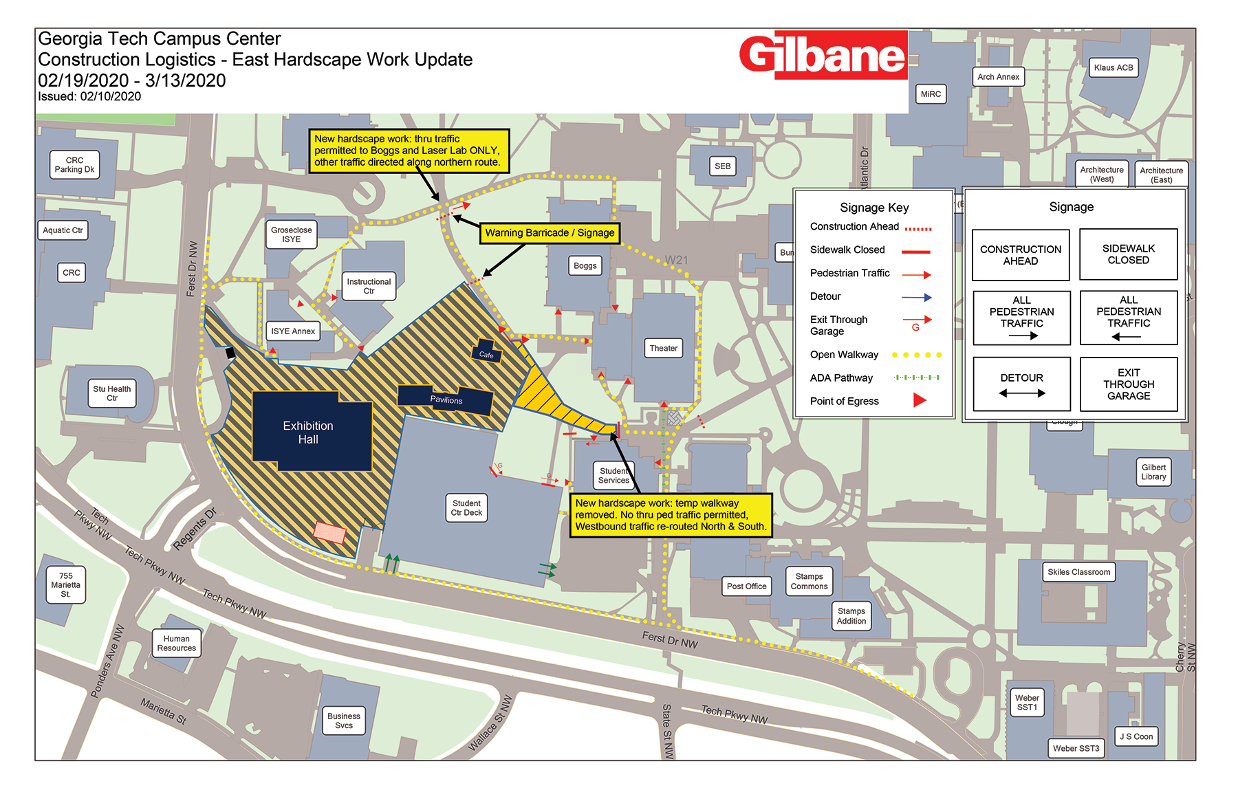 map of construction impacts 