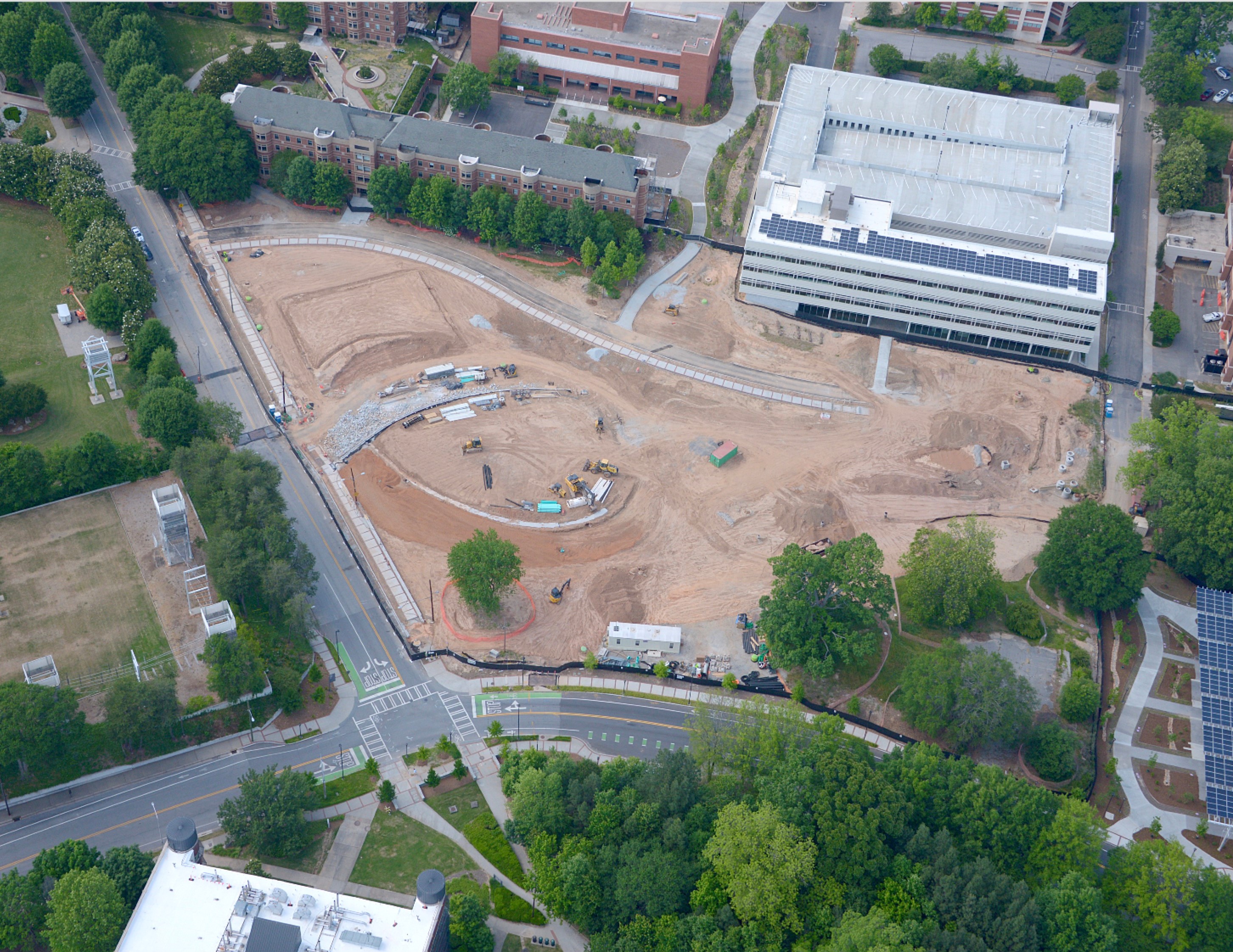 Aerial photo of EcoCommons in progress