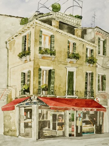 Red Canopy Building by Frank Lamia Red Canopy Building by Frank Lamia